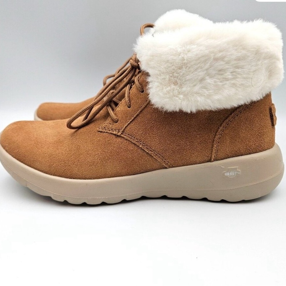 Skechers Shoes Womens 6.5 Chestnut Brown On The Go Joy Lush Suede Chukka Boots